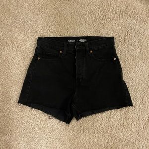 Old navy black high waisted shorts Size 4